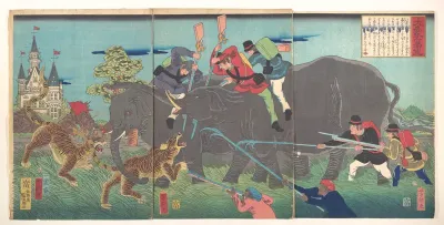 Big Elephants Being Attacked