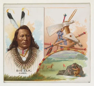 Big Elk, Ponca, from the American Indian Chiefs series (N36) for Allen & Ginter Cigarettes