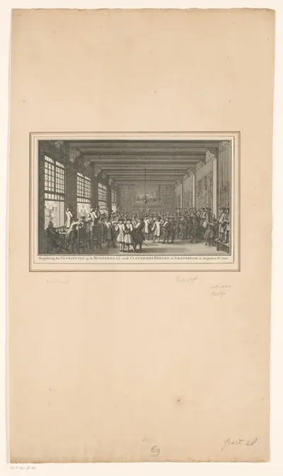 Bijeenkomst van de Doelisten in de Kloveniersdoelen, 1748