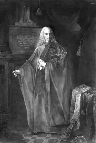 Bildnis des Präfekten von Brescia, Giovanni Grassi im rotem Talar