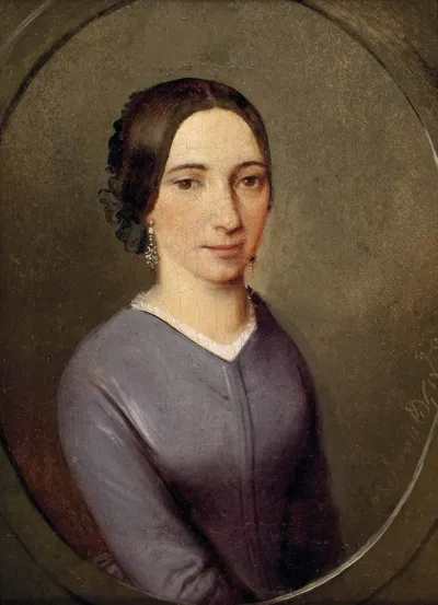 Bildnis einer jungen Dame mit Ohrringen
