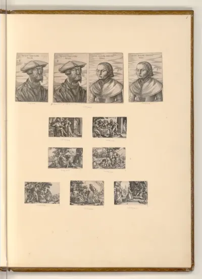 Bildnisse 'Georg Peins' und seiner Gattin; Szenen aus dem Alten Testament