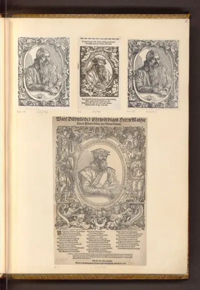 Bildnisse in ovalen Kartuschen