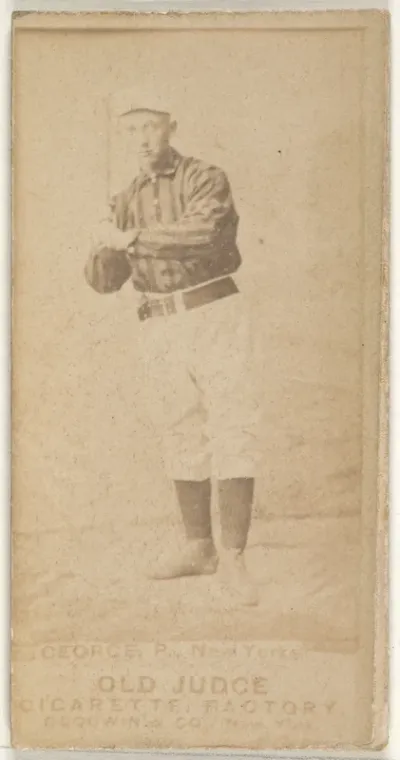 Bill George, Pitcher, New York, from the Old Judge series (N172) for Old Judge Cigarettes