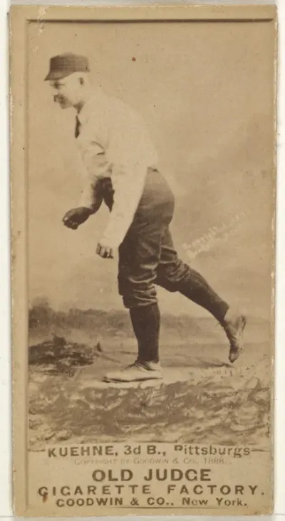 Bill Kuehne, 3rd Base, Pittsburgh, from the Old Judge series (N172) for Old Judge Cigarettes