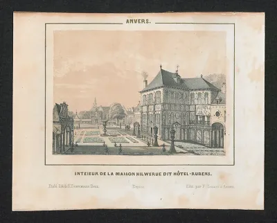 Binnenhof van de Maison Hilwerue of Rubenshuis, Antwerpen