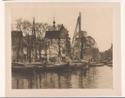 Binnenkant met afbraak ten behoeve van de bouw van het Scheepvaarthuis