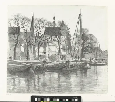 Binnenkant met afbraak ten behoeve van de bouw van het Scheepvaarthuis