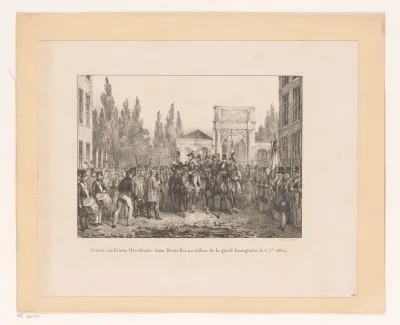 Binnenkomst van de prins van Oranje te Brussel, 1830