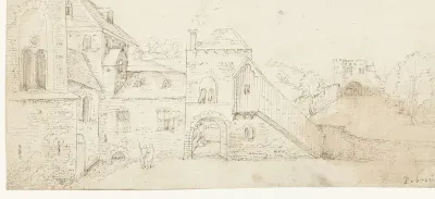Binnenplaats van een kasteel