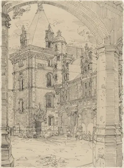 Binnenplaats van het Château Chambord