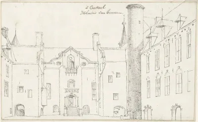 Binnenplaats van het kasteel te Helmond