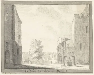 Binnenplaats van het Oldehuis of Slot te Vollenhove