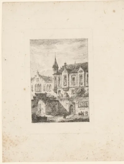 Binnenplein van een gotisch gebouw