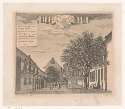 Binnenplein van het Gouverneurspaleis in Kasteel Batavia