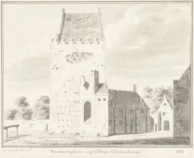 Binnenplein van het Huis Oldenhuis te Vollenhove