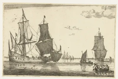 Binnenwater met een fluitschip