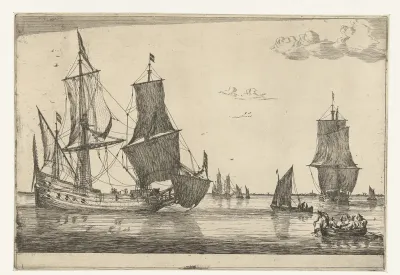 Binnenwater met een fluitschip
