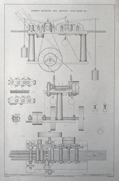 Birch's machine for cutting sash-bars etc