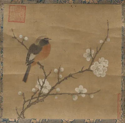 Bird on a Flowering Branch