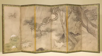 Birds in Landscape [right of a pair]