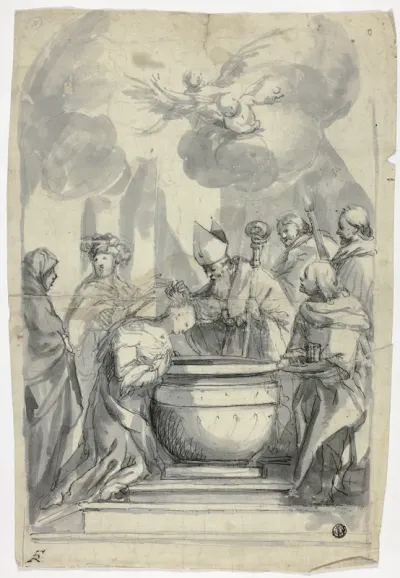 Bishop Annointing Female Saint