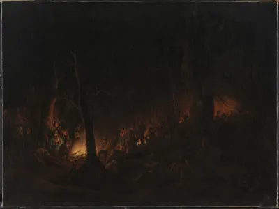 Bivuak efter affæren ved Slesvig natten mellem den 23. og 24. april 1848