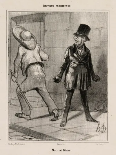 Black and white, plate 23 from Émotions Parisiennes