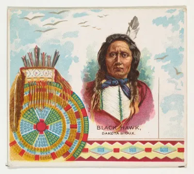 Black Hawk, Dakota Sioux, from the American Indian Chiefs series (N36) for Allen & Ginter Cigarettes