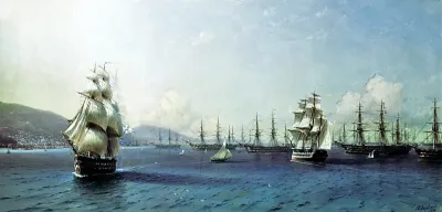 Black Sea Fleet in the Bay of Theodosia, just before the Crimean War