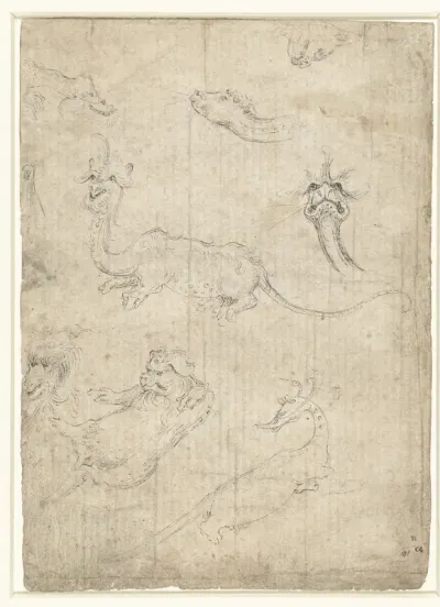 Blad met verscheidene monsters