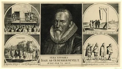 Blad met voorstellingen van de belangrijkste gebeurtenissen in het jaar 1619
