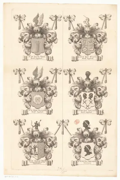 Blad voor wapenrand bij een kaart van de Purmer (derde blad)