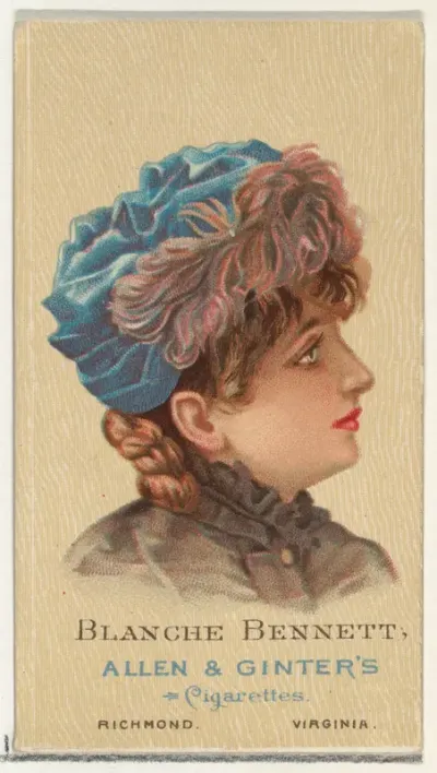 Blanche Bennett, from World's Beauties, Series 2 (N27) for Allen & Ginter Cigarettes