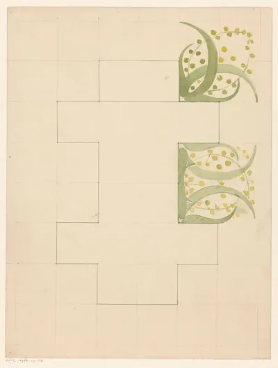 Blanco handtekeningenblad met bladeren
