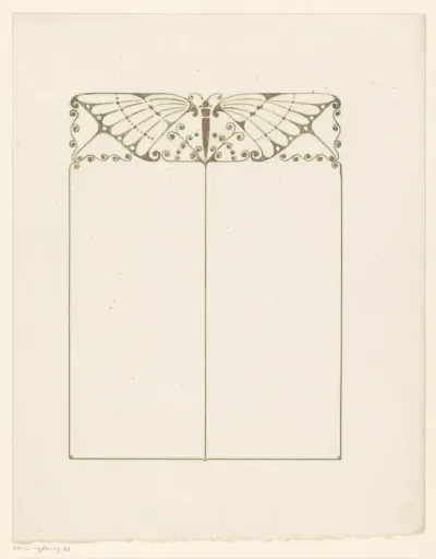 Blanco handtekeningenblad met vlinders