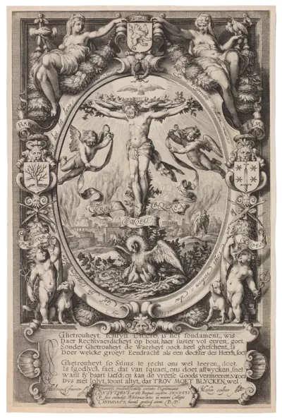 Blazon of the Old Haarlem Chamber of Rhetoric of the Pellicanists (‘Trou moet Blycken’)