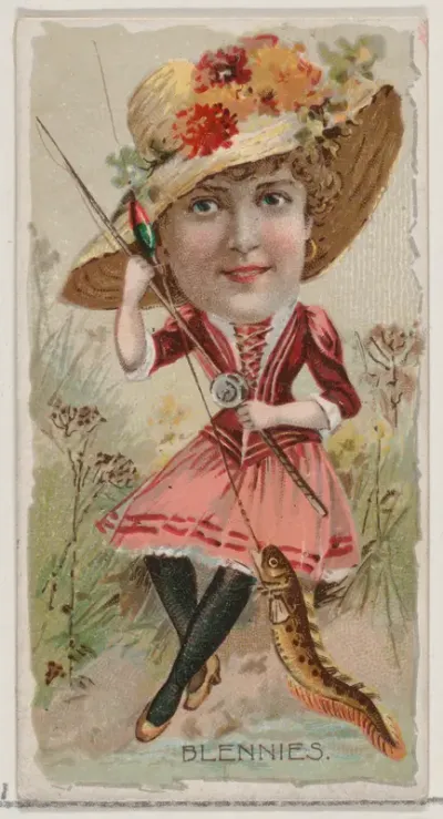 Blennies, from the series Fishers and Fish (N74) for Duke brand cigarettes