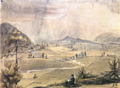 Blick auf die Falkenmauer aus der Gegend von Kremsmünster