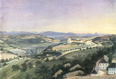 Blick auf Kremsmünster und Umgebung