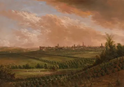 Blick auf Mainz von Nordwesten