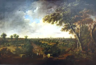 Blick von Lindenau nach Leipzig