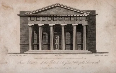 Blind Asylum Chapel, Liverpool, Merseyside: with scale