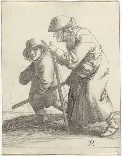 Blinde bedelaarster