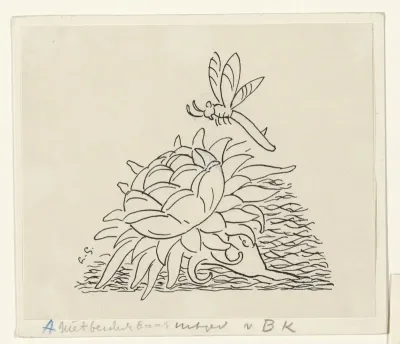 Bloem met een libelle