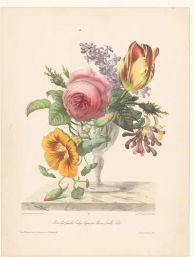 Bloemboeket in een glas