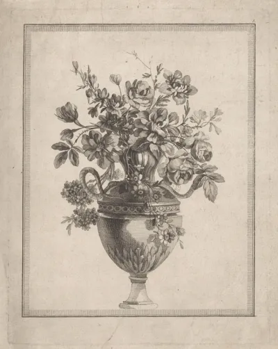 Bloemen in vaas met slangen