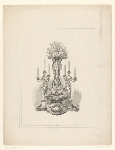 Bloemenvaas en kandelaar