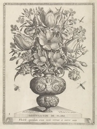 Bloemenvaas met hommel