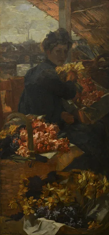 Bloemenverkoopster